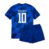 Kroatia Luka Modric #10 Bortedraktsett Barn EM 2024 Kortermet (+ Korte bukser)